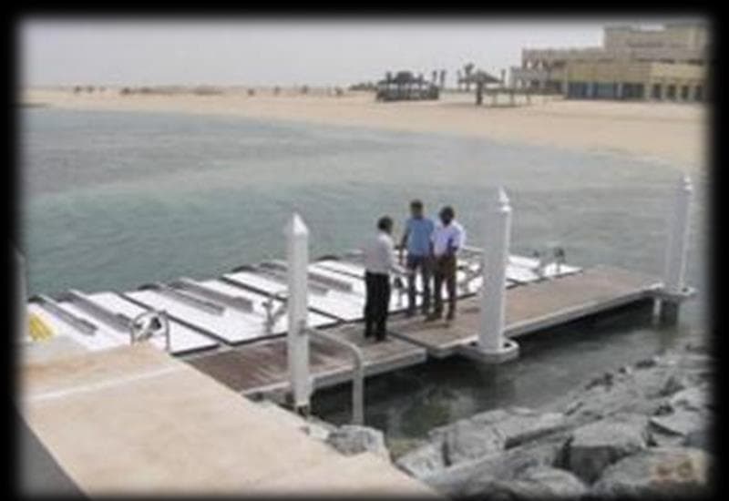 Jetty installation at Al Yasat Ali Island