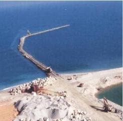 Mina Al Arab breakwater construction, Ras Al Khaimah