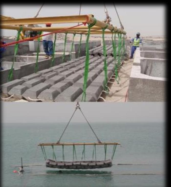 Boat ramp construction, New Doha Airport, Qatar